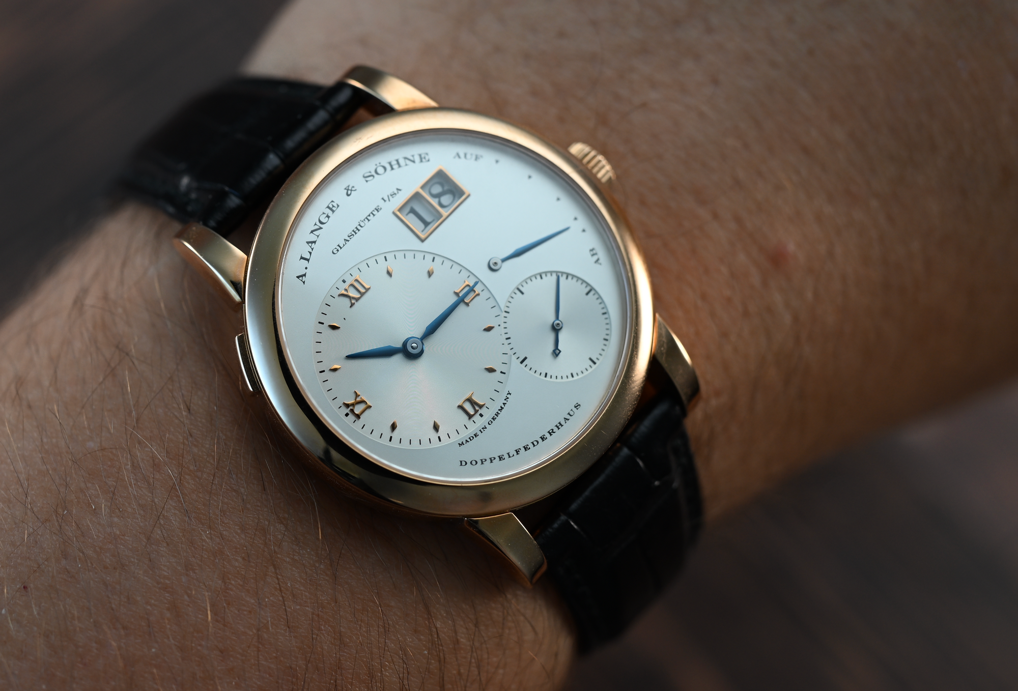 Lange 1 101.032 With Rare Blue Hands - The Second Hand Club