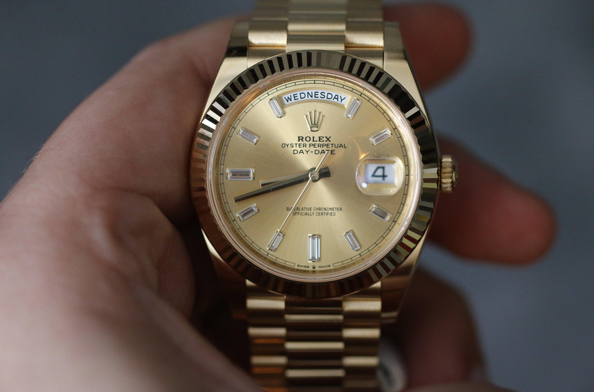 Rolex Day Date 40 Diamond Ref. 228238 - The Second Hand Club